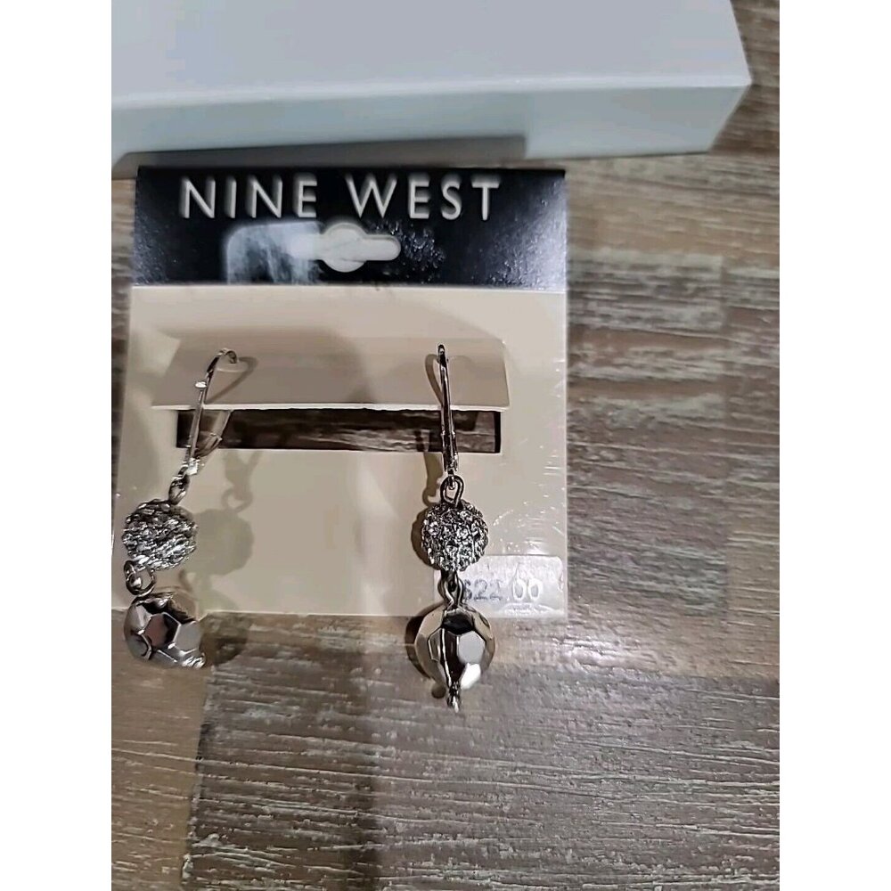 Charter Club & Nine West 2 Necklaces Ruby Pearl & 2 Earrings Pearl Crystal New - Picture 12 of 13